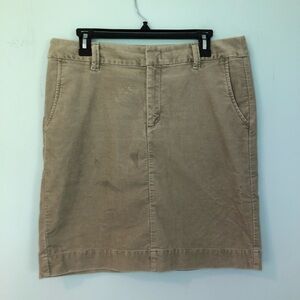 NWT Eddie Bauer Brown Corduroy Skirt Size Large